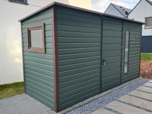 Vrtna hiška 4x1,5 m - temno zelena mat