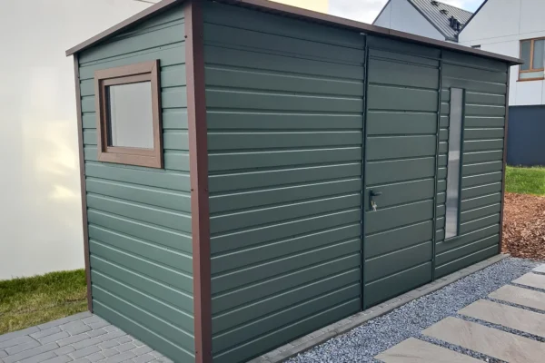 Vrtna hiška 4x1,5 m - temno zelena mat